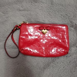 Patent Leather Coach Wristlet